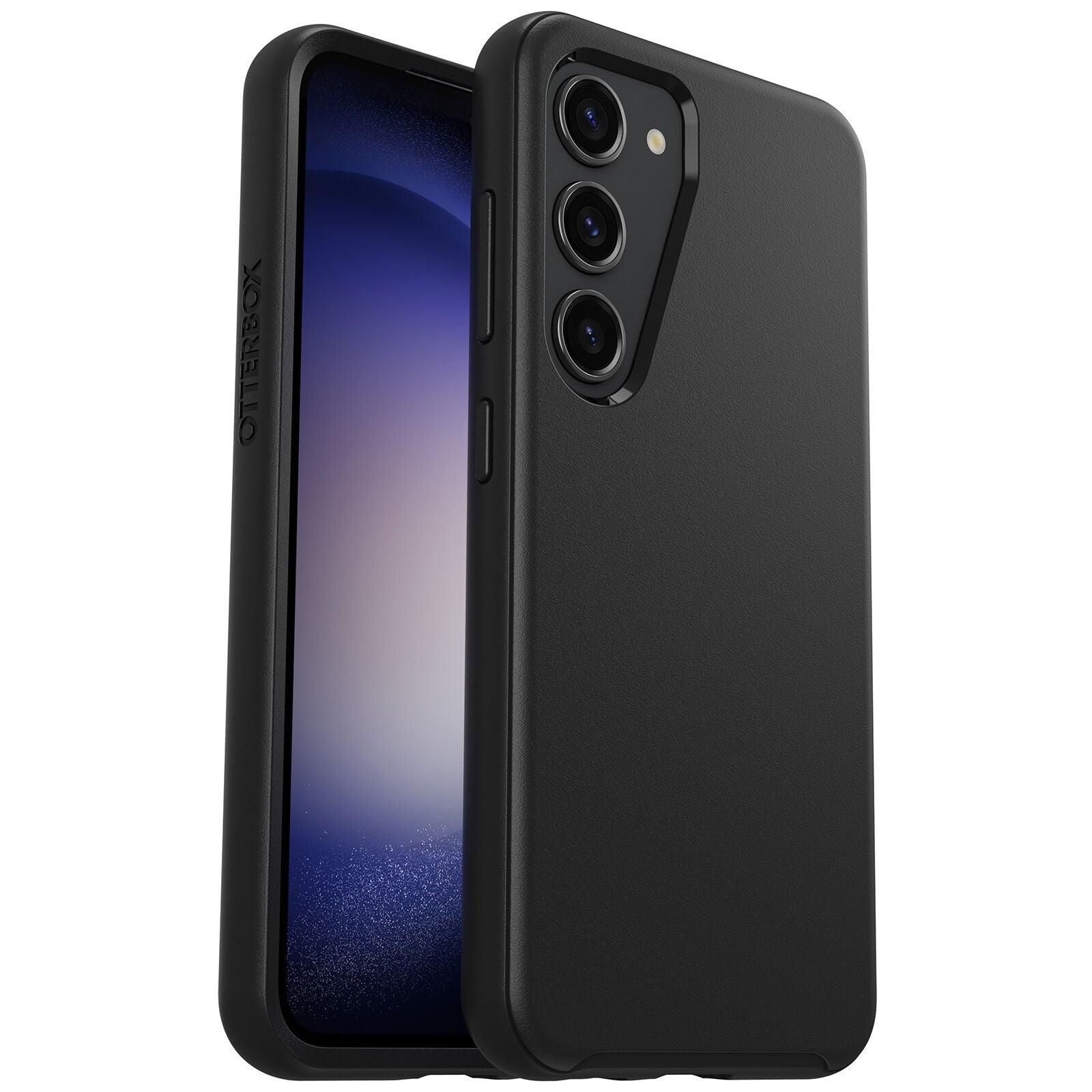 OtterBox Symmetry Samsung Galaxy S23 5G (6.1') Case Black - (77-91135), Antimicrobial, DROP  3X Military Standard, Raised Edges, 7 Years Warranty