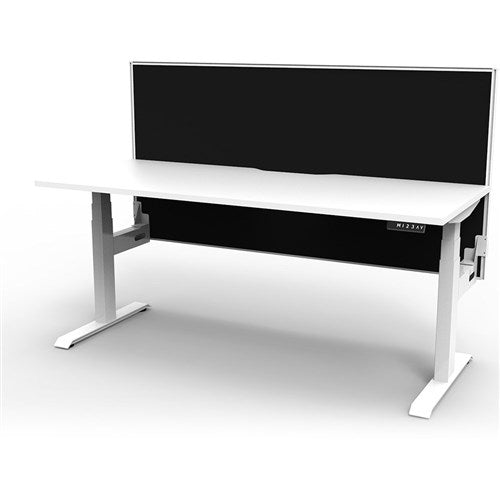 Rapidline Boost  Single Sided Workstation   Screen 1500W x 750D x 1330mmH White/White