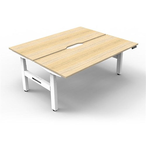 Rapidline Boost  Back to Back Workstation 2 Person 1500W x 1500D x 1270mmH Oak/White