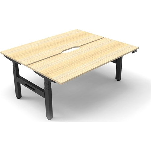 Rapidline Boost  Back to Back Workstation 2 Person 1800W x 1500D x 1270mmH Oak/Black