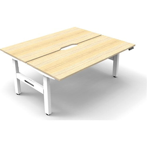 Rapidline Boost  Back to Back Workstation 2 Person 1800W x 1500D x 1270mmH Oak/White