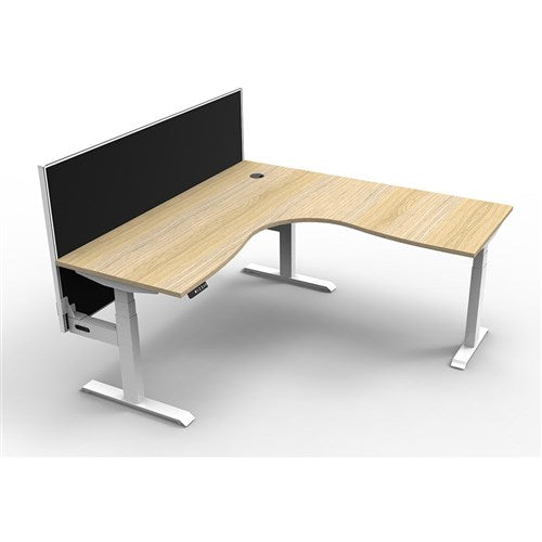 Rapidline Boost  Corner Workstation   Screen 1500/1500mmW Oak/White