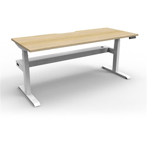 Rapidline Boost  Single Sided Workstation   Cable Tray 1500W x 750D x 1270mmH Oak/White