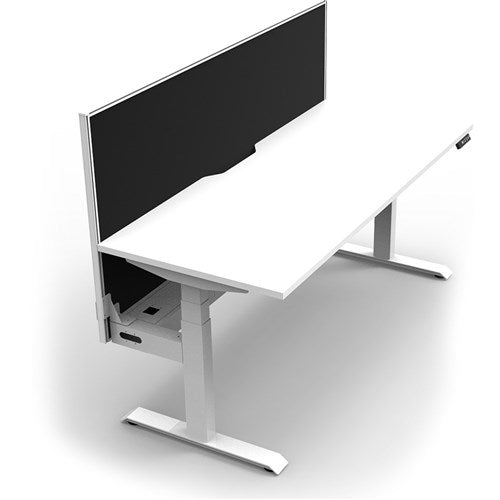 Rapidline Boost  Single Sided Workstation   Screen   Tray 1500Wx750Dx1330mmH White/White