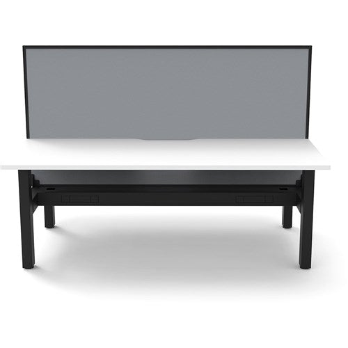 Rapidline Boost Static Back To Back Workstation Screen Tray 2 Person 1200mmW White/Black
