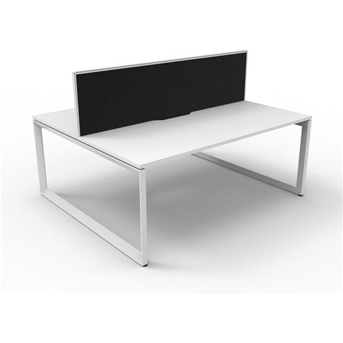 Rapidline Deluxe Infinity Desk Loop Leg Double Sided   Screen 2 Person 1200mmW White/White