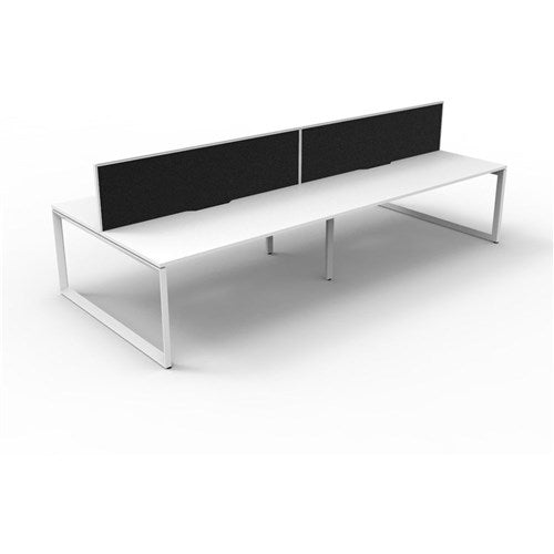 Rapidline Deluxe Infinity Desk Loop Leg Double Sided   Screen 4 Person 3000mmW White/White