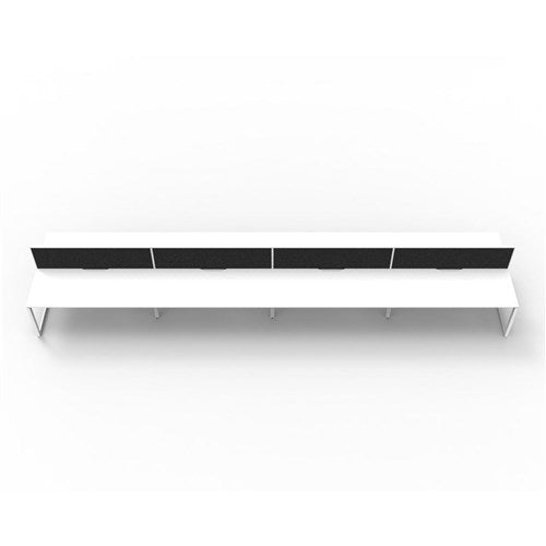Rapidline Deluxe Infinity Desk Loop Leg Double Sided   Screen 8 Person 7200mmW White/White