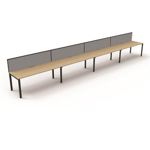 Rapidline Deluxe Infinity Desk Profile Leg One Sided   Screen 4 Person 7200mmW Oak/Black