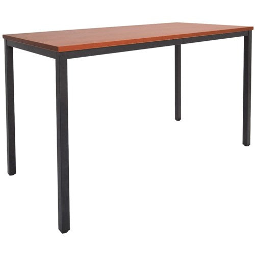 Rapidline Drafting Height Table 1800W x 900D x 900mmH Cherry Top Black Frame