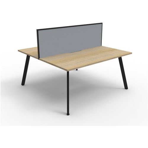 Rapidline Eternity Workstation Double Sided 2 Person   Screen 1500Wx1530Dx1200mmH Oak/Black
