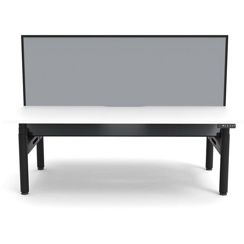 Rapidline Halo  Back to Back Workstation   Screen 2 Person 1800mmW White/Black