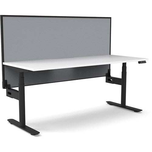 Rapidline Halo  Single Sided Workstation   Screen 1800W x 750D x 1330mmH White/Black