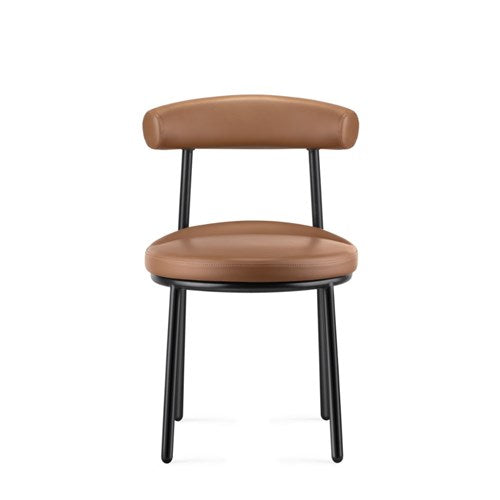 Rapidline Nyx Breakout Room Chair Black Steel Legs Amber PU Leather Seat