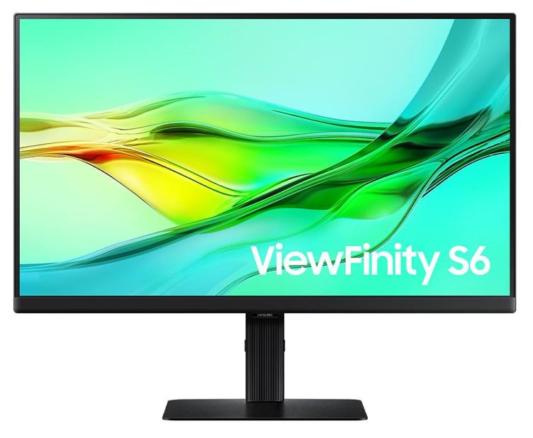 Samsung S6 ViewFinity 23.8'/24' 100Hz QHD IPS Monitor 2K 2560x1440 16:9 5ms Height Adjust Tilt Swivel Pivot 2xDP1.4 HDMI USB LAN HDR10 VESA