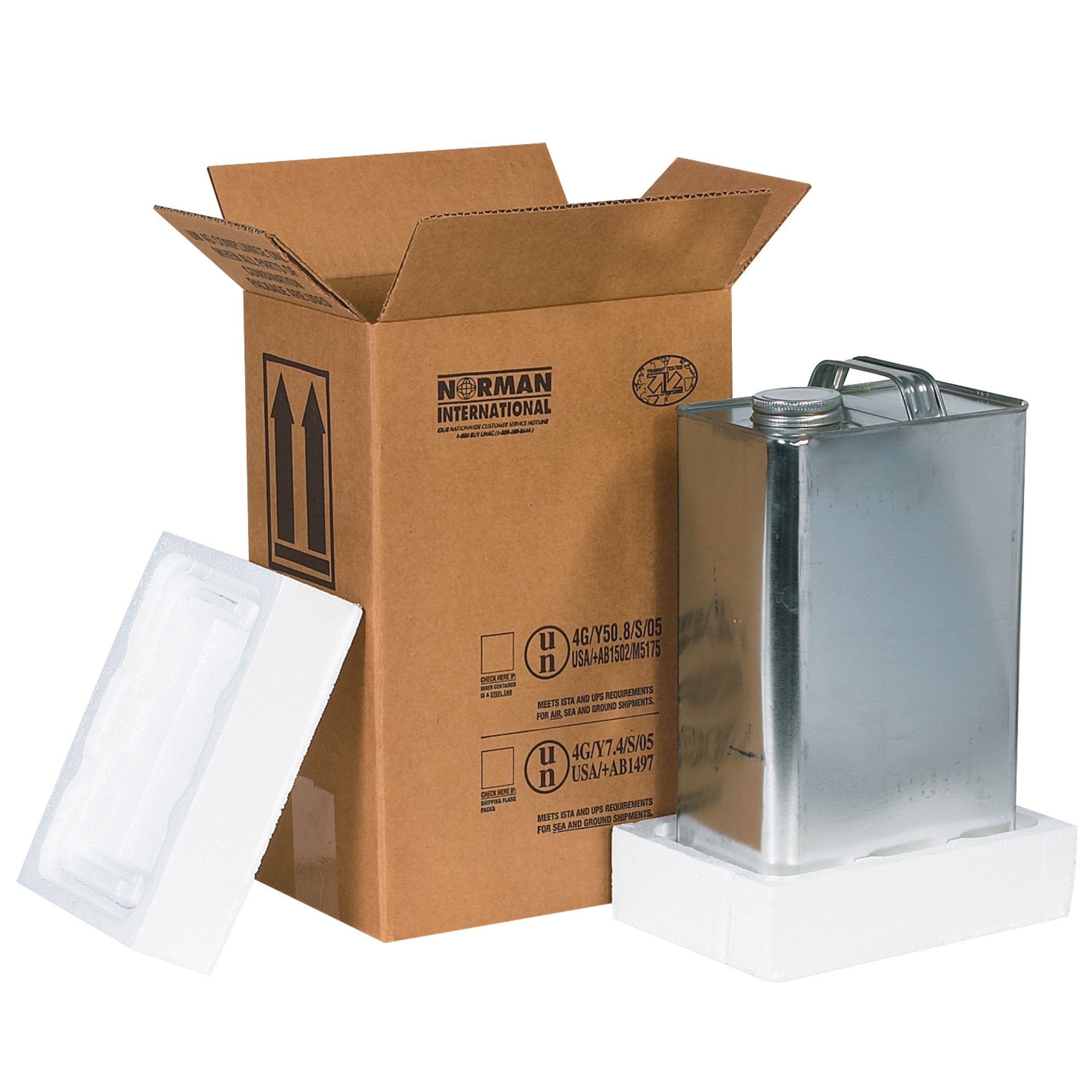 8 3/16 x 5 11/16 x 12 3/8" 1 - 1 Gallon F-Style Shipper Kit (HAZ1120) Each