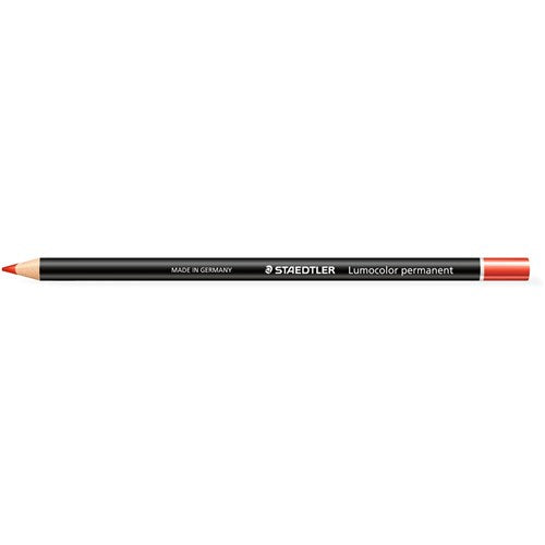 Staedtler 108 Lumocolor Glasochrom Permanent Pencil Red BOX12