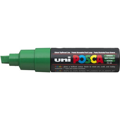 Uni Posca Paint Marker PC-8K Broad 8mm Chisel Tip Green
