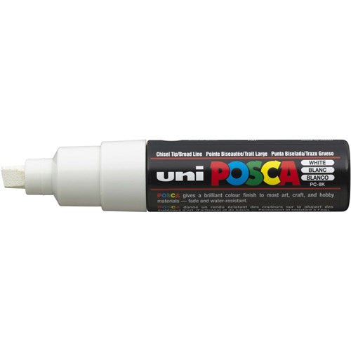 Uni Posca Paint Marker PC-8K Broad 8mm Chisel Tip White