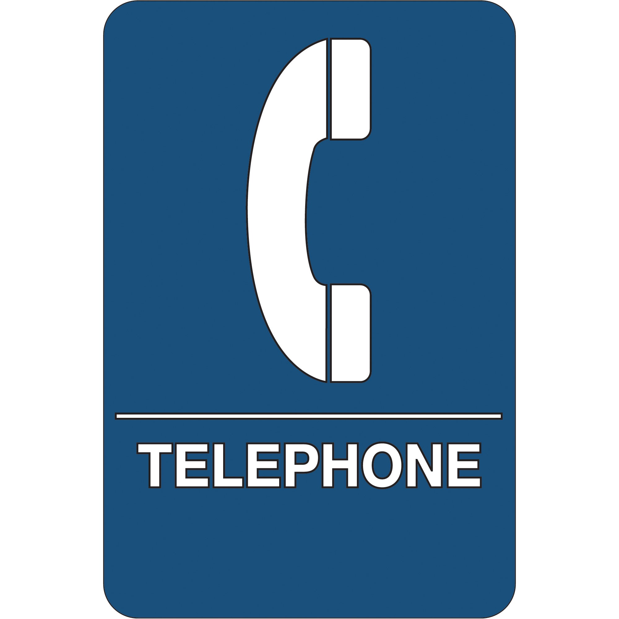 "Telephone" ADA Compliant Plastic Sign (SN108) Each