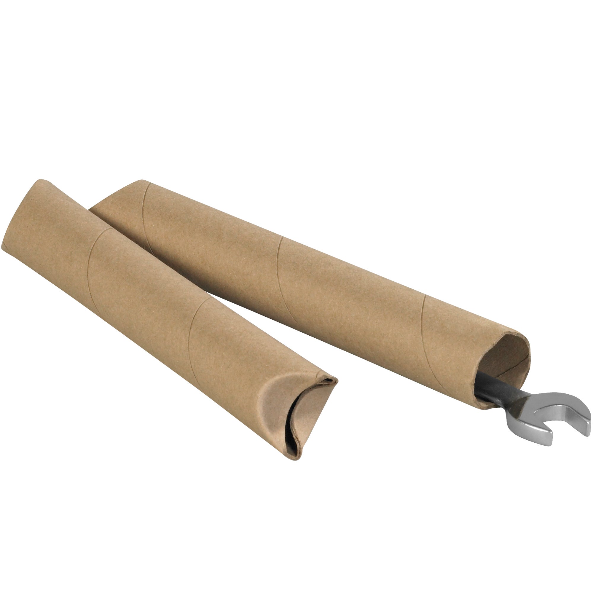 1 1/2 x 12" Kraft Crimped End Tubes (S1512K) Case Of 70