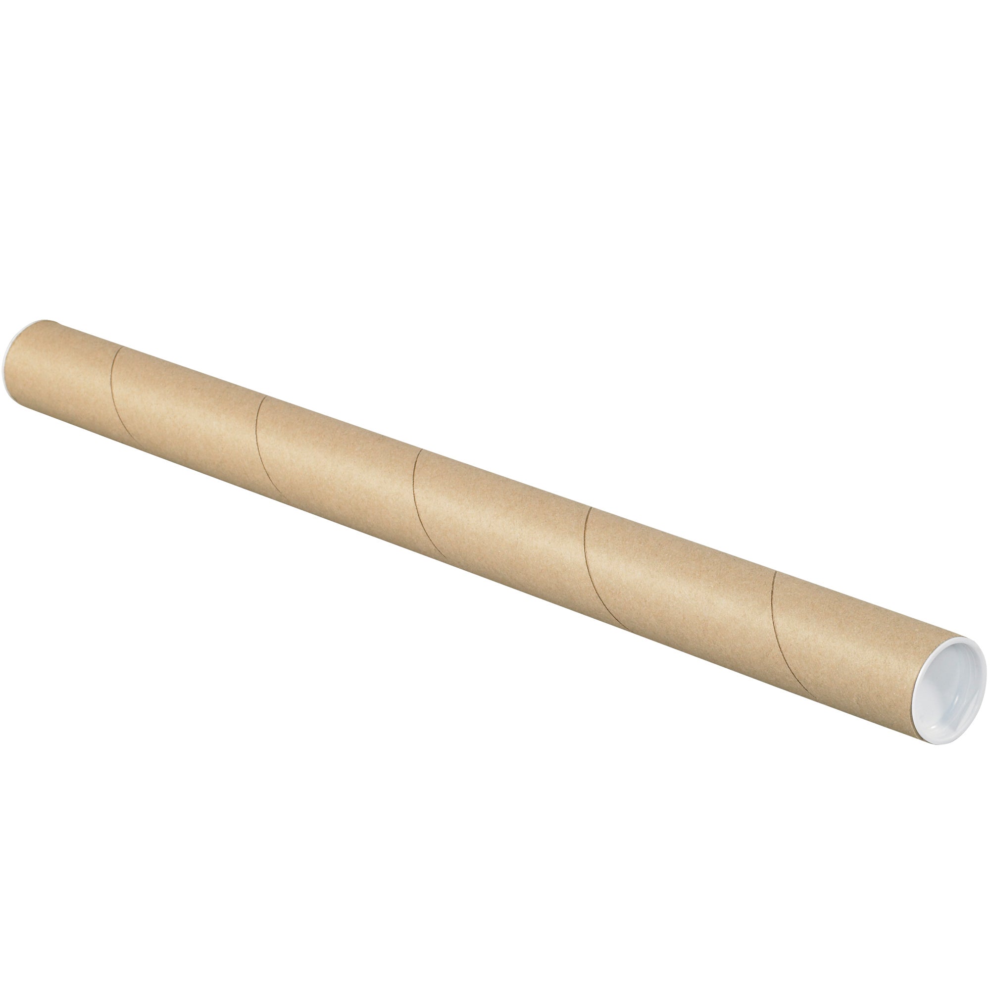 1 1/2 x 12" Kraft Tubes with Caps (P1512K) Case Of 50