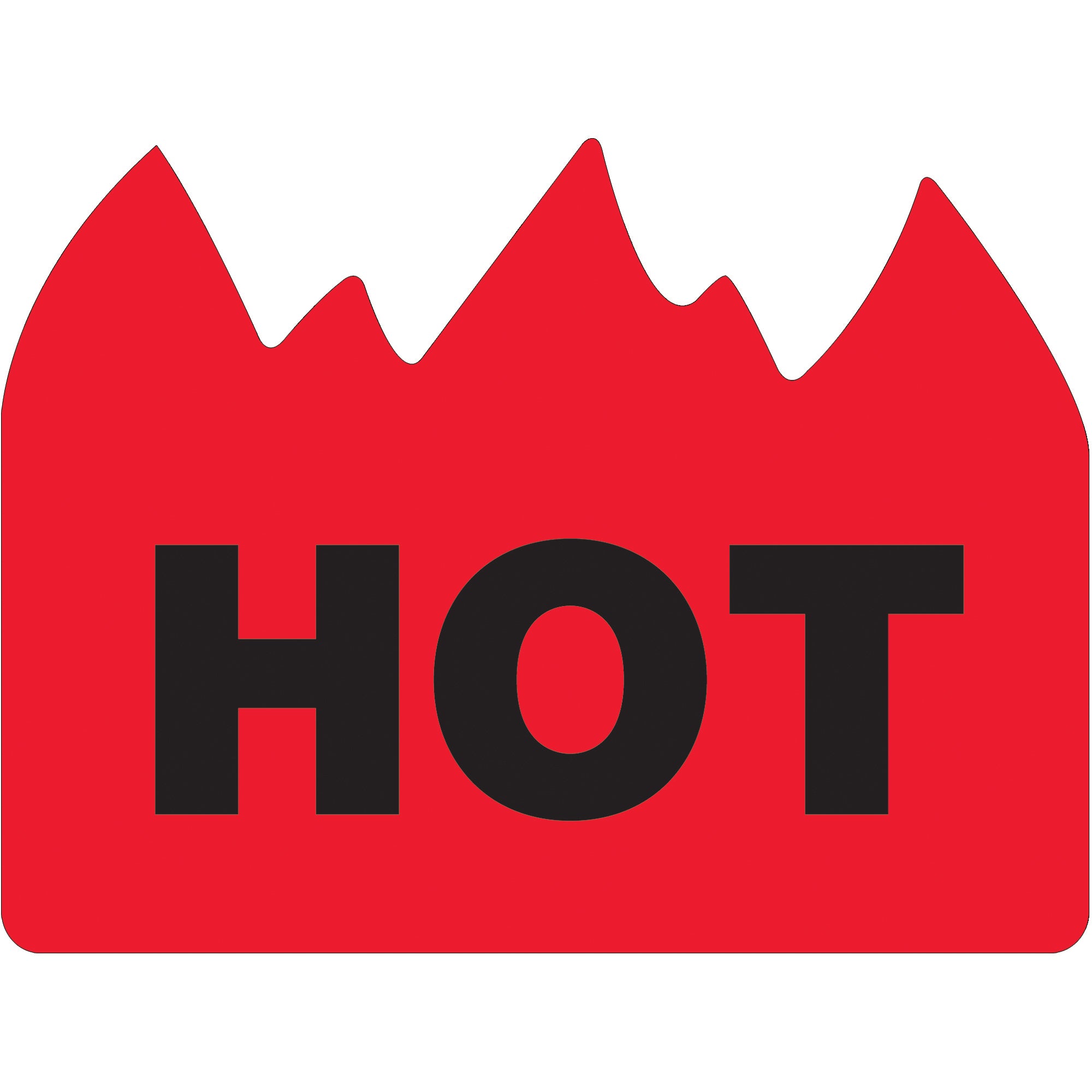 1 1/2 x 2" - "Hot" (Bill of Lading) Flame Labels (DL1399) Roll Of 500
