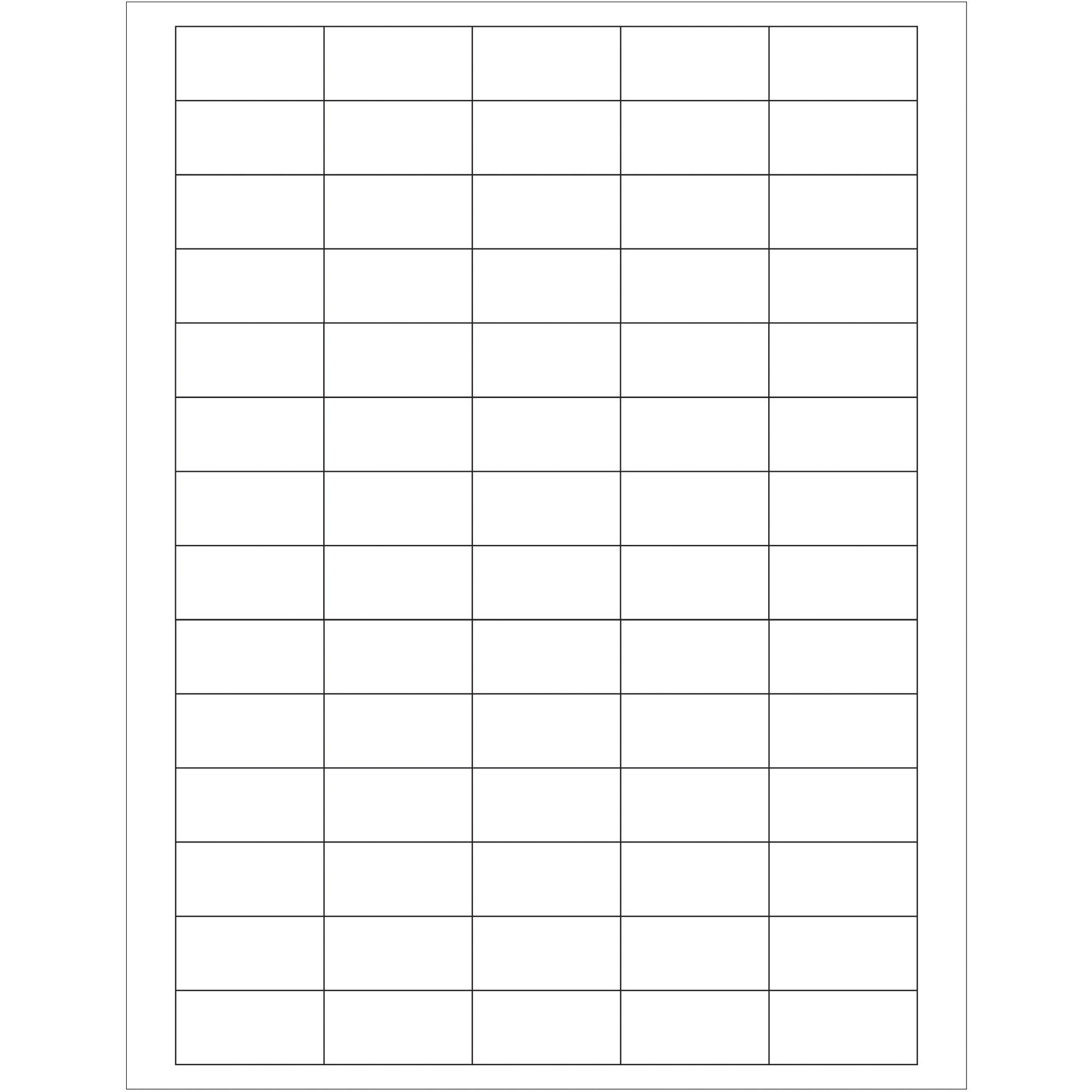 1 1/2 x 3/4" White Rectangle Laser Labels (LL160) Case Of 7000