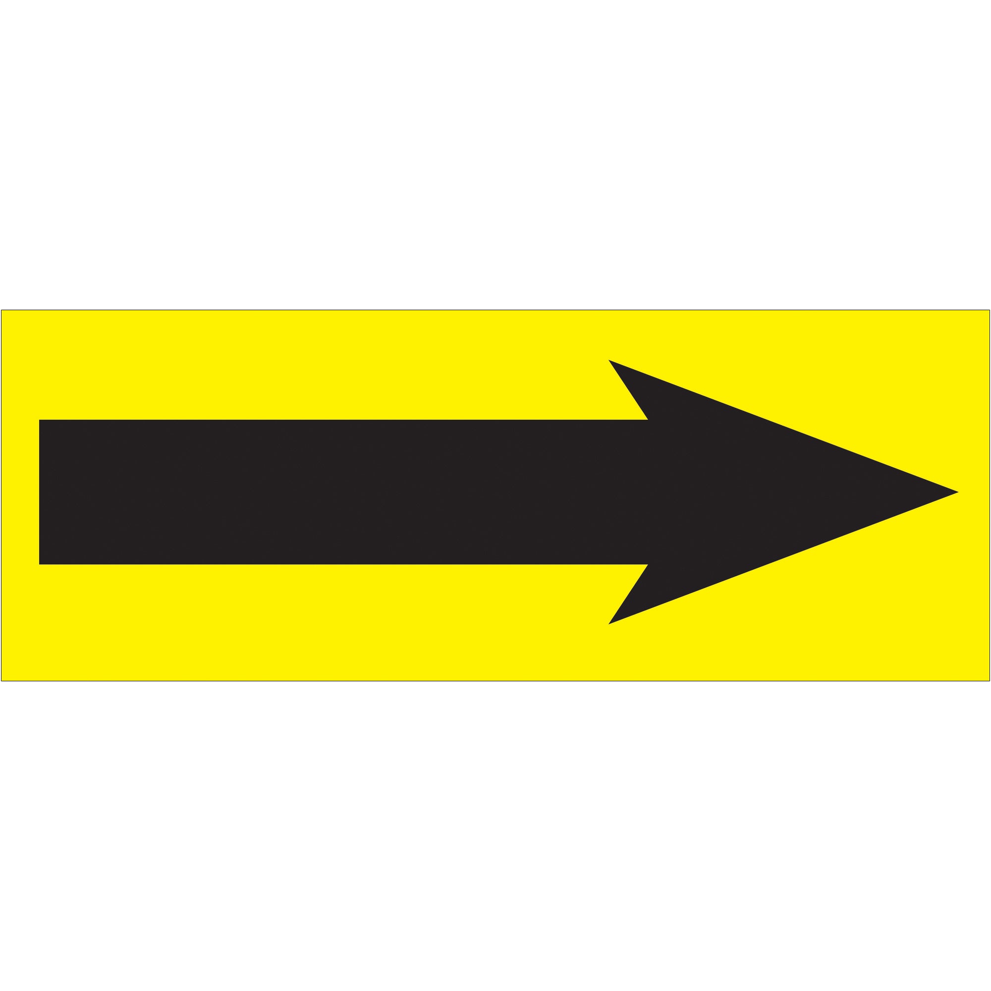 1 1/2 x 4" - "Arrow" Fluorescent Yellow Labels (DL1280) Roll Of 500