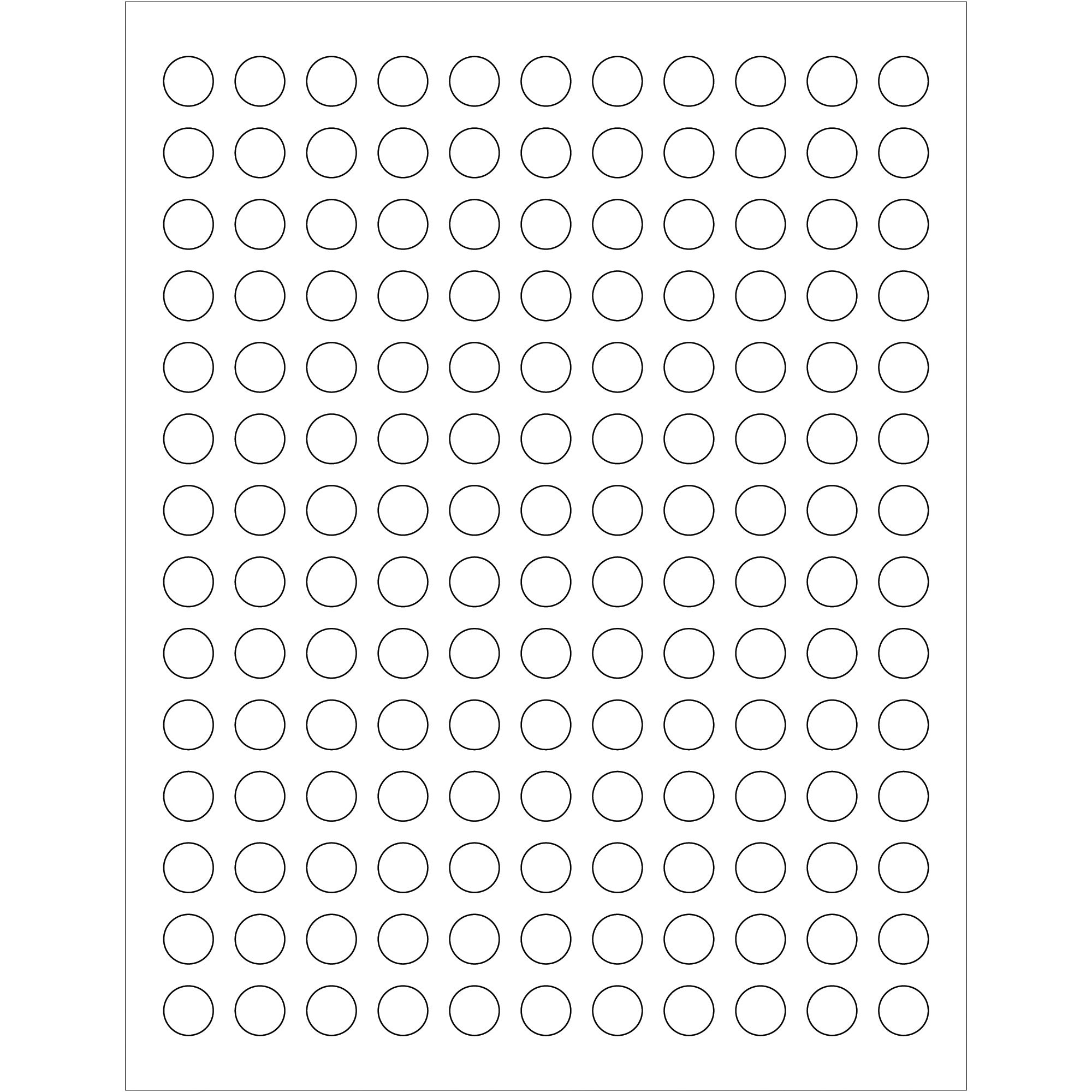 1/2" White Circle Laser Labels (LL140) Case Of 15400