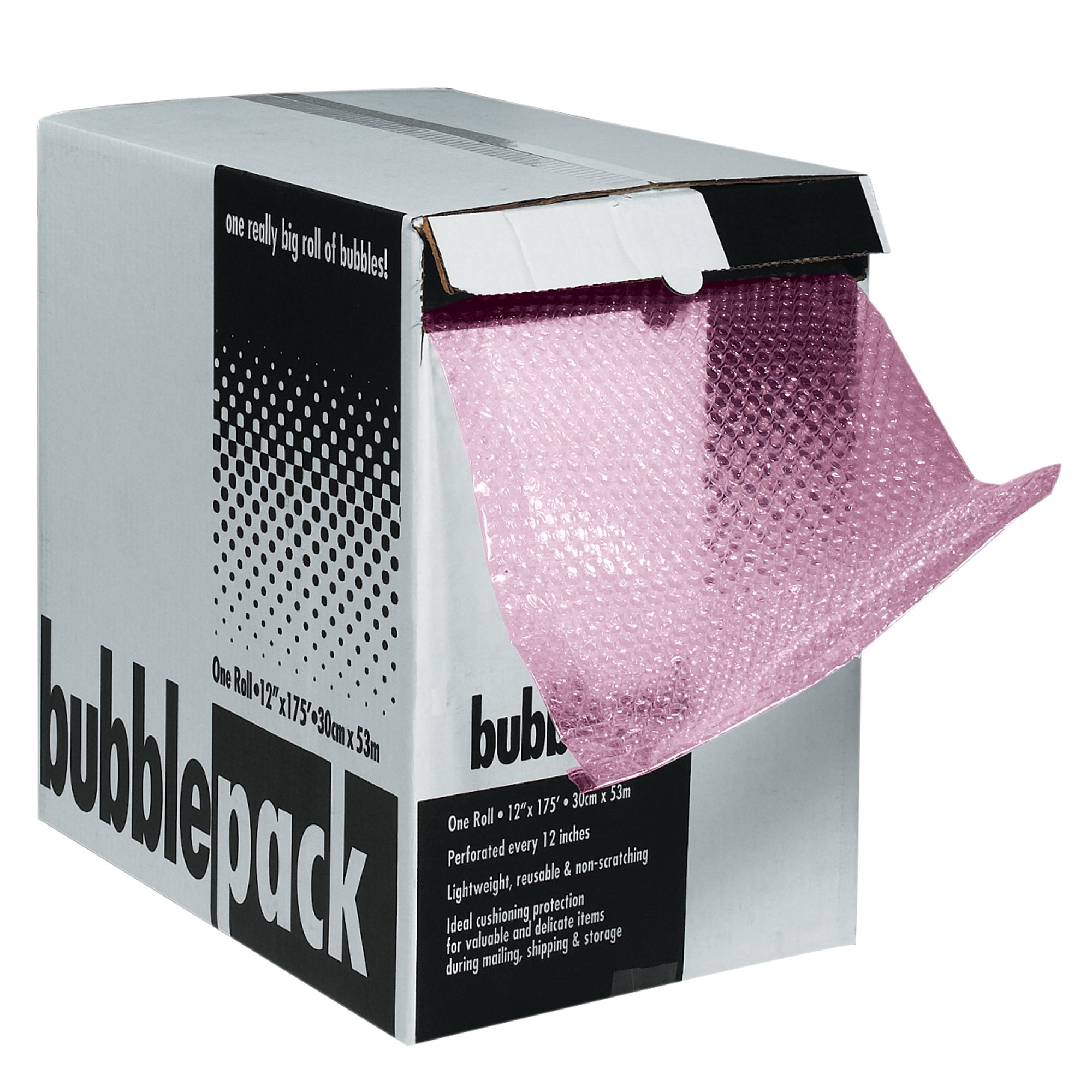 1/2" x 12" x 50' Anti-Static Bubble Dispenser Pack (BD1212AS) Each