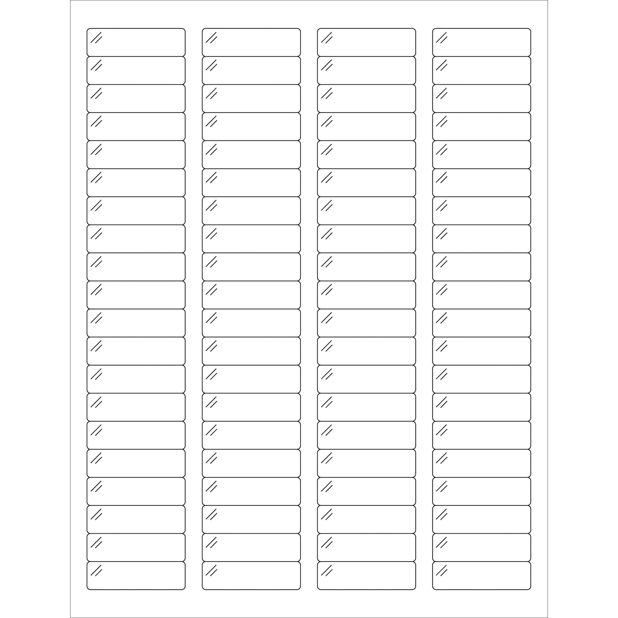 1 3/4 x 1/2" Pure Clear Rectangle Laser Labels (LL235CC) Case Of 8000