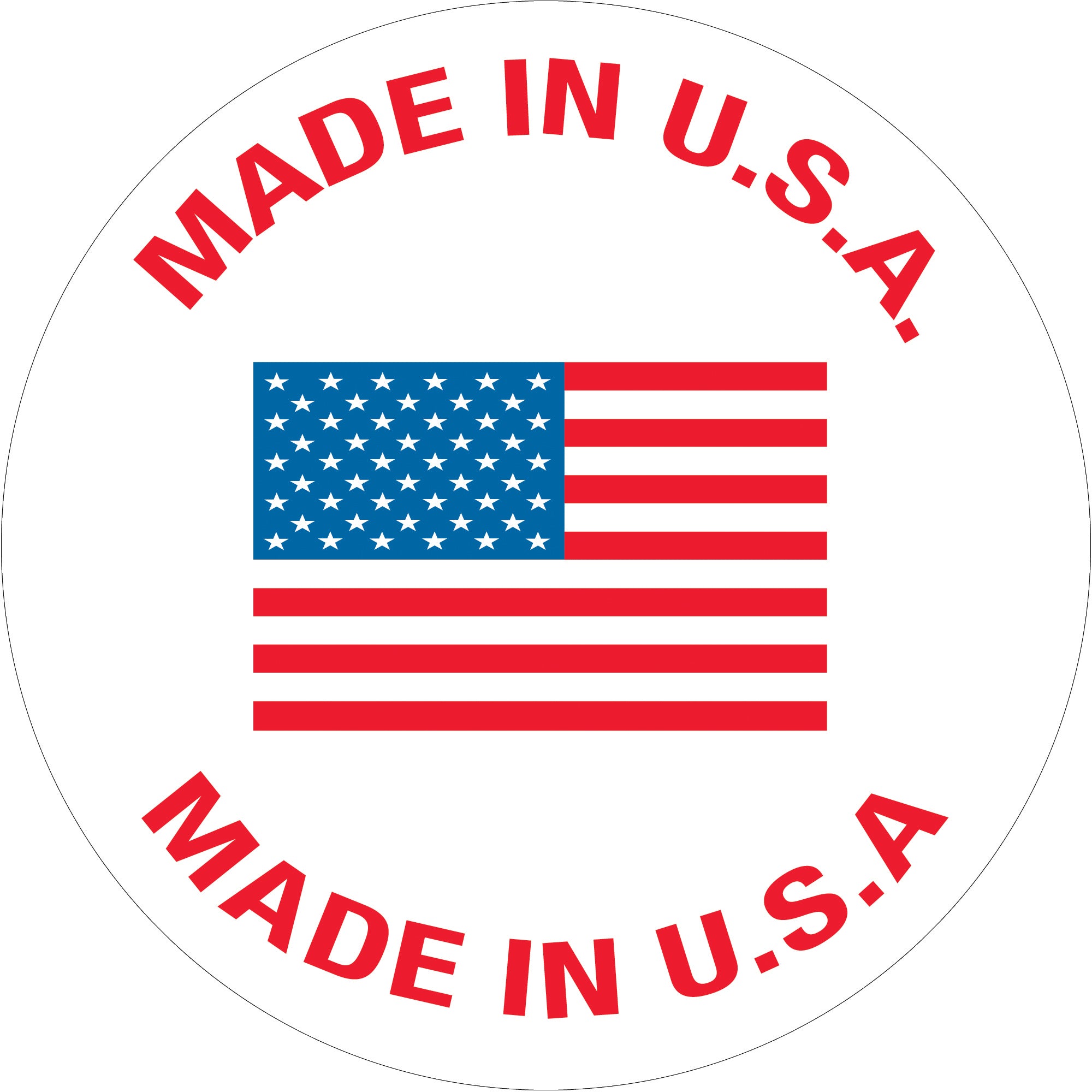 1" Circle - "Made in U.S.A." Labels (USA301) Roll Of 500