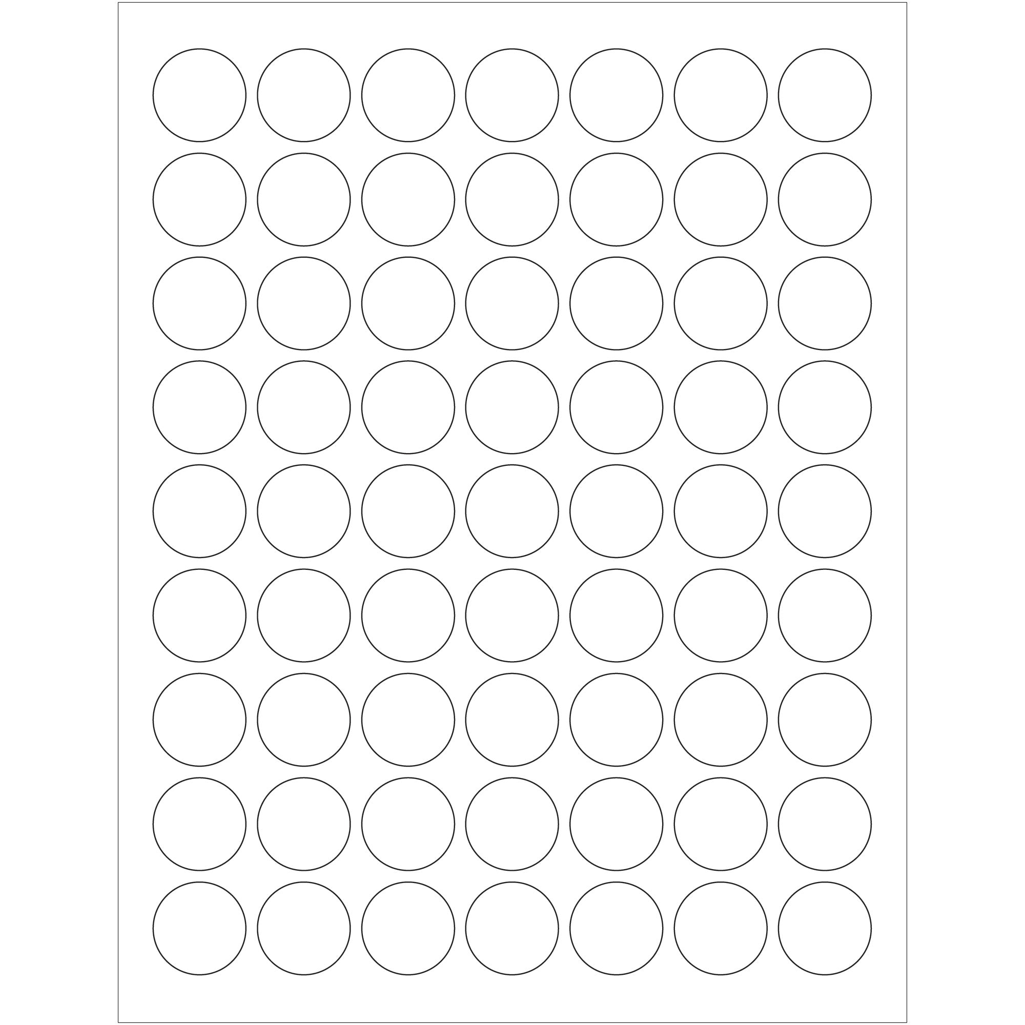 1" White Removable Circle Laser Labels (LL295) Case Of 6300