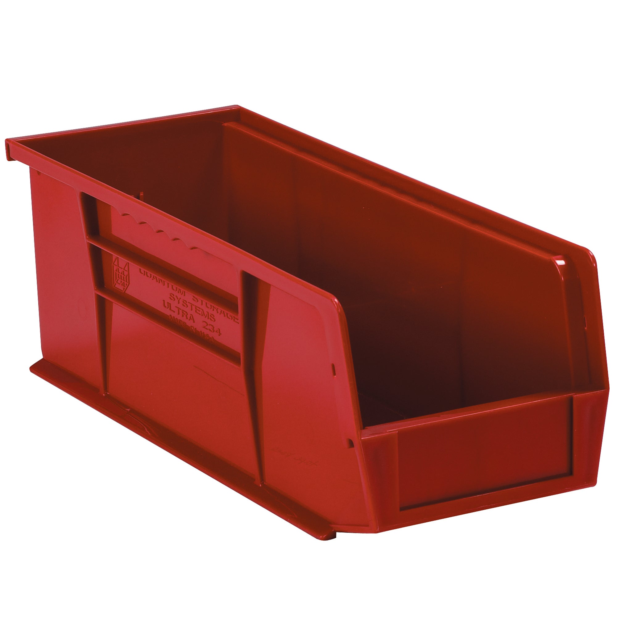 10 7/8 x 4 1/8 x 4" Red Plastic Stack & Hang Bin Boxes (BINP1144R) Case Of 12