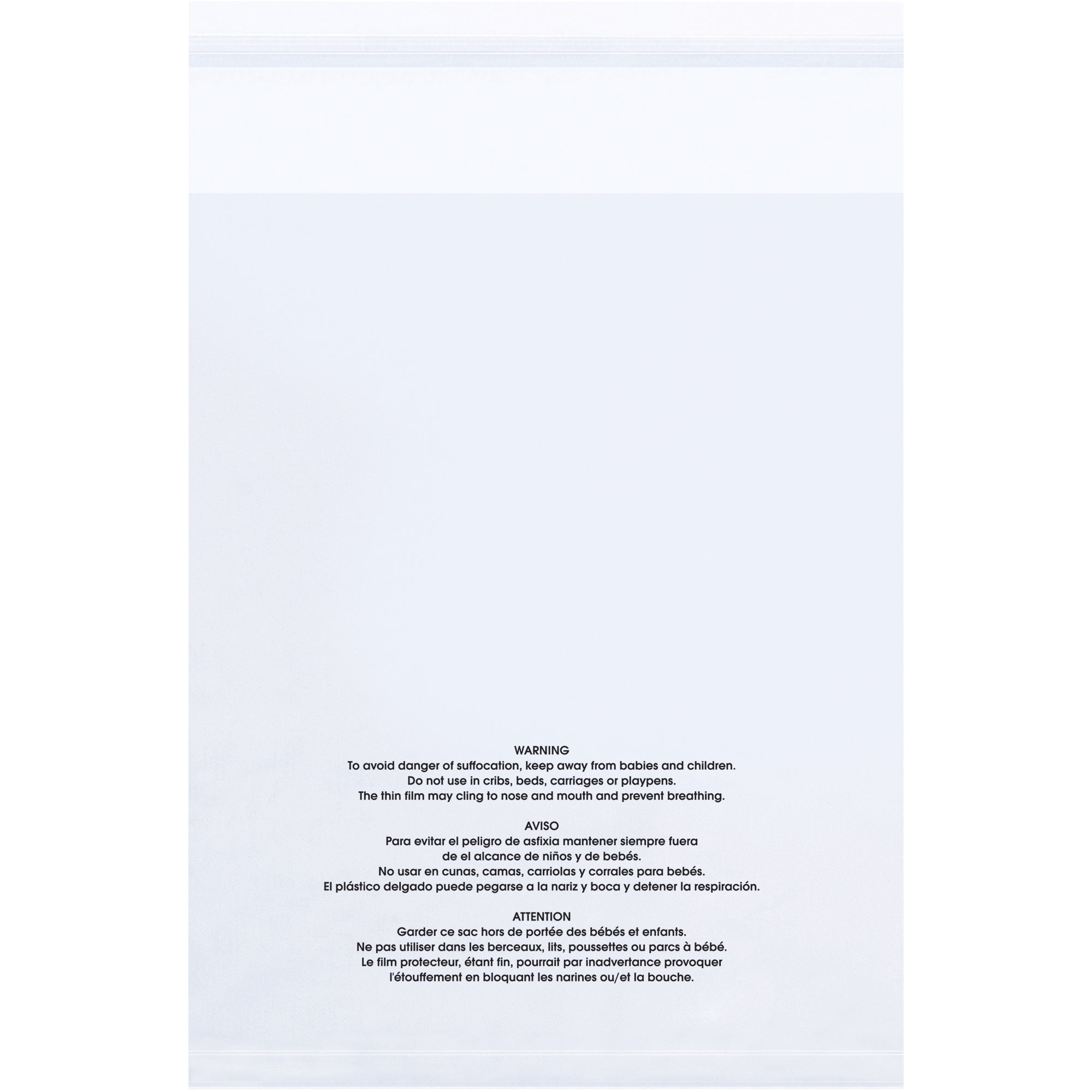 10 x 12" - 1.5 Mil (100 Pack) Resealable Suffocation Warning Poly Bags (PMR101215100) Case Of 100