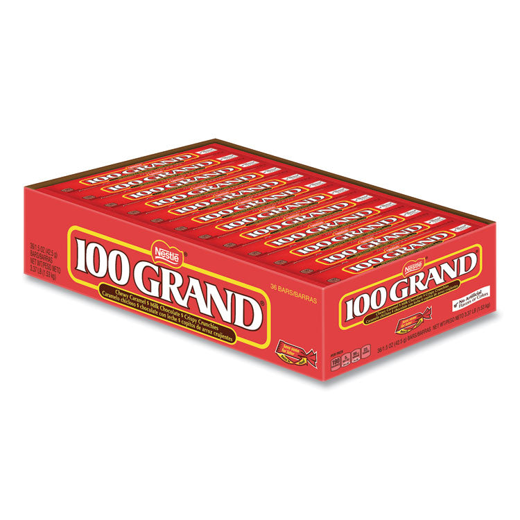 100 GRAND Chocolate Candy Bars, Full Size, 1.5 oz, 36/Carton, Ships in 1-3 Business Days (GRR20900160) Case of 36