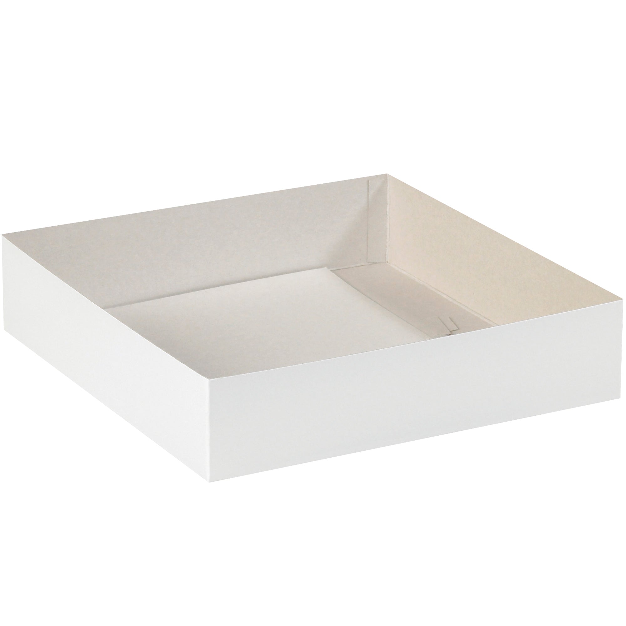 14 x 14 x 3" White Deluxe Gift Box Bottoms (DGB14143W) Case Of 50