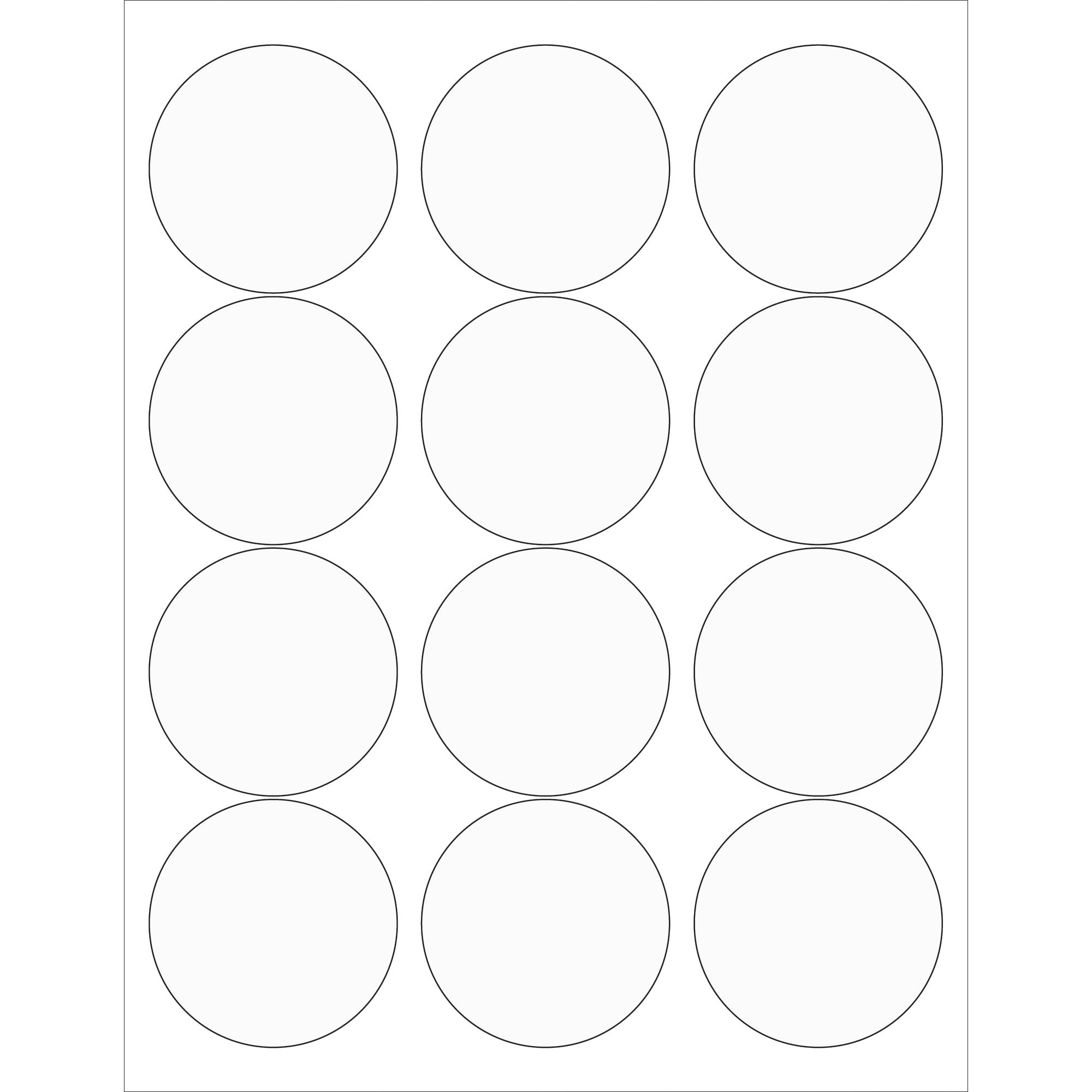2 1/2" Clear Circle Laser Labels (LL232CL) Case Of 1200