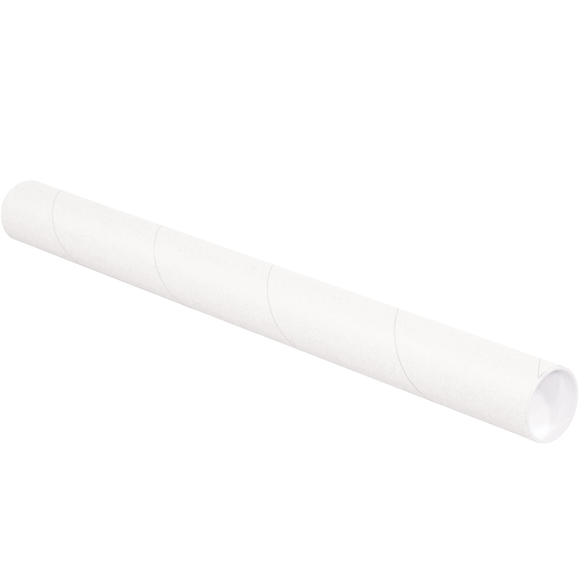 2 1/2 x 36" White Tubes with Caps (P2536W) Case Of 34