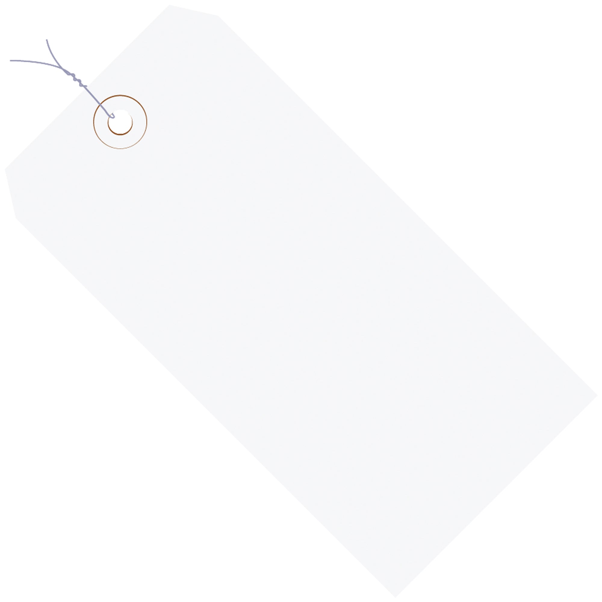 2 3/4 x 1 3/8" White 13 Pt. Shipping Tags - Pre-Wired (G11013G) Case Of 1000