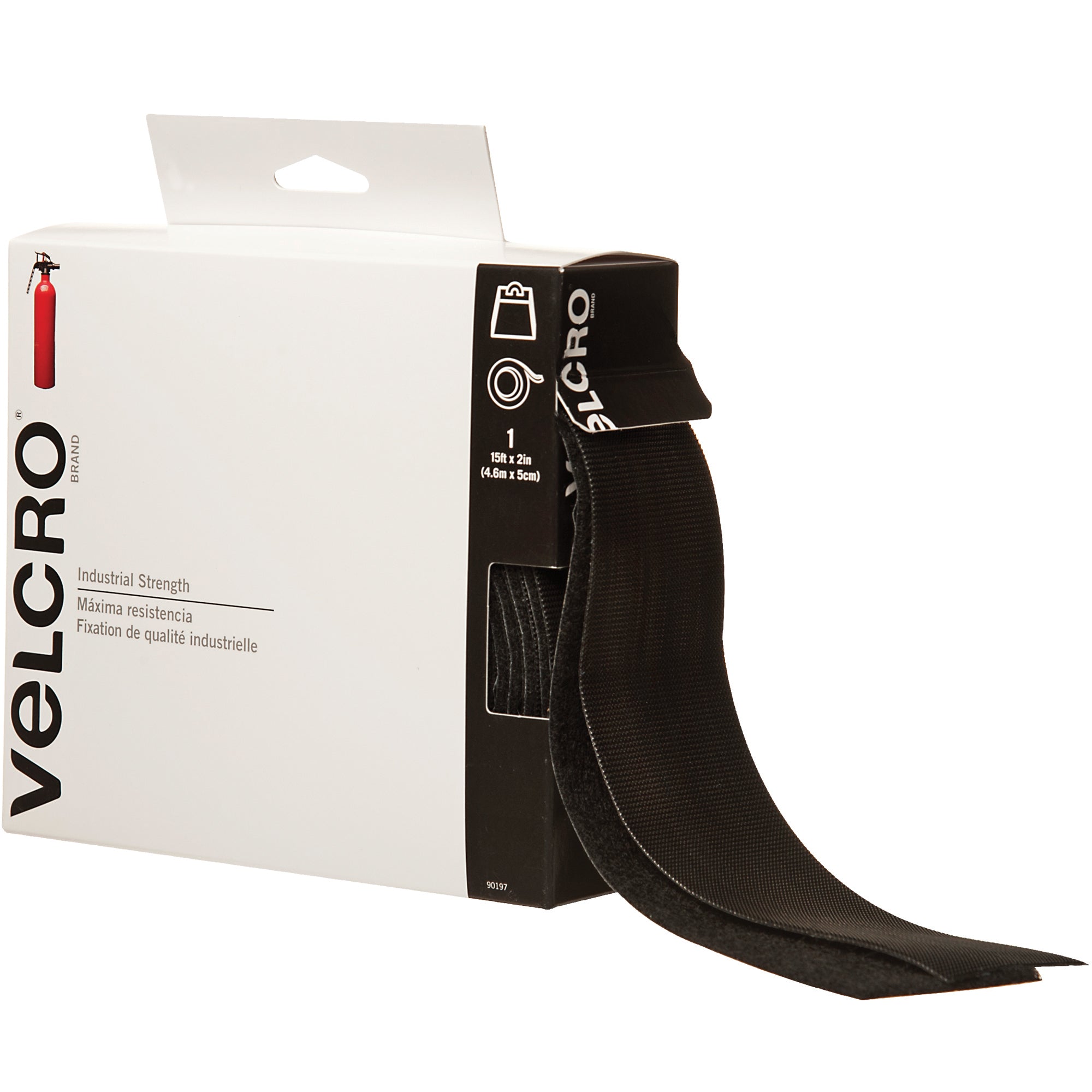 2" x 15' - Black VELCRO Brand Tape - Combo Packs (VEL103) Each