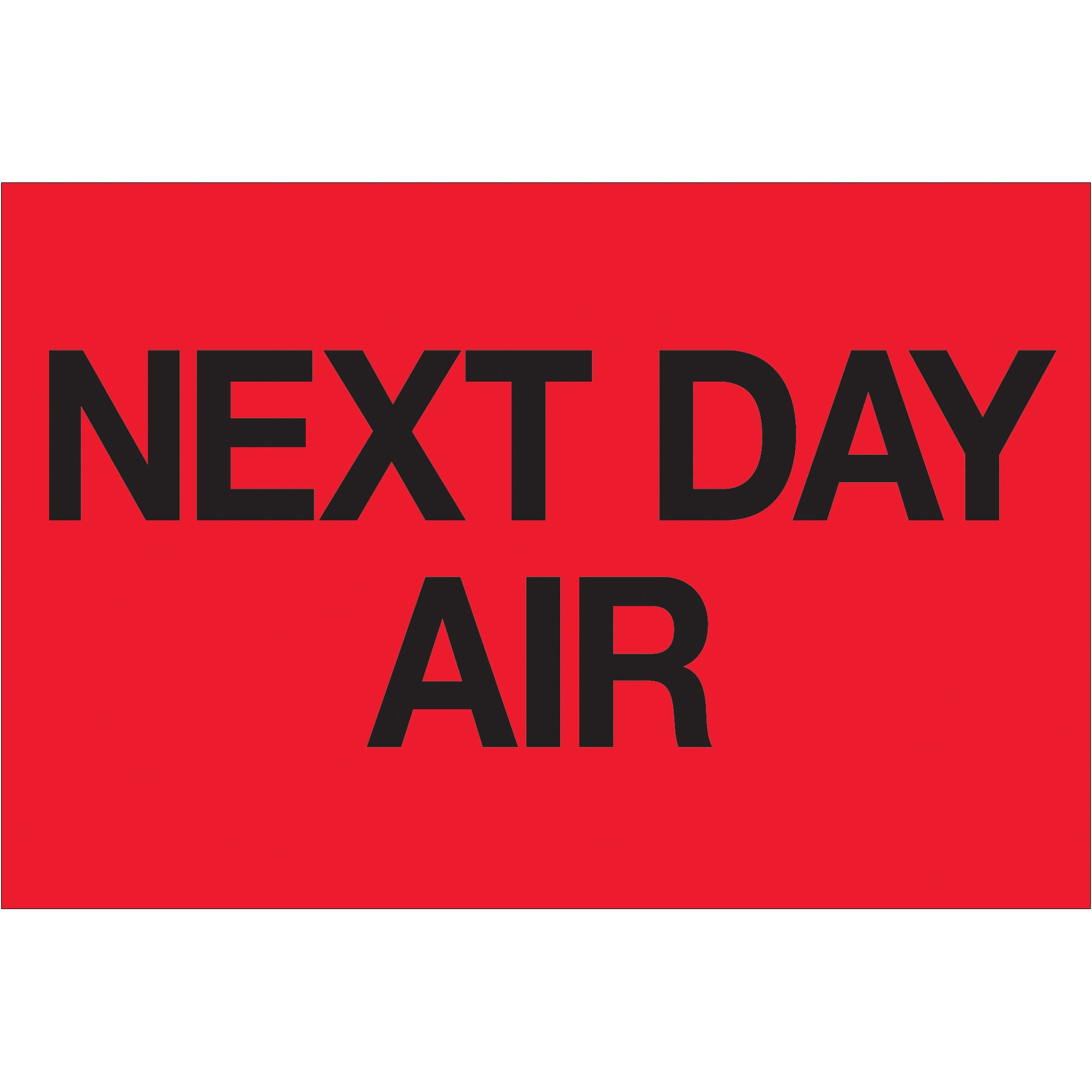 2 x 3" - "Next Day Air" (Fluorescent Red) Labels (DL1072) Roll Of 500