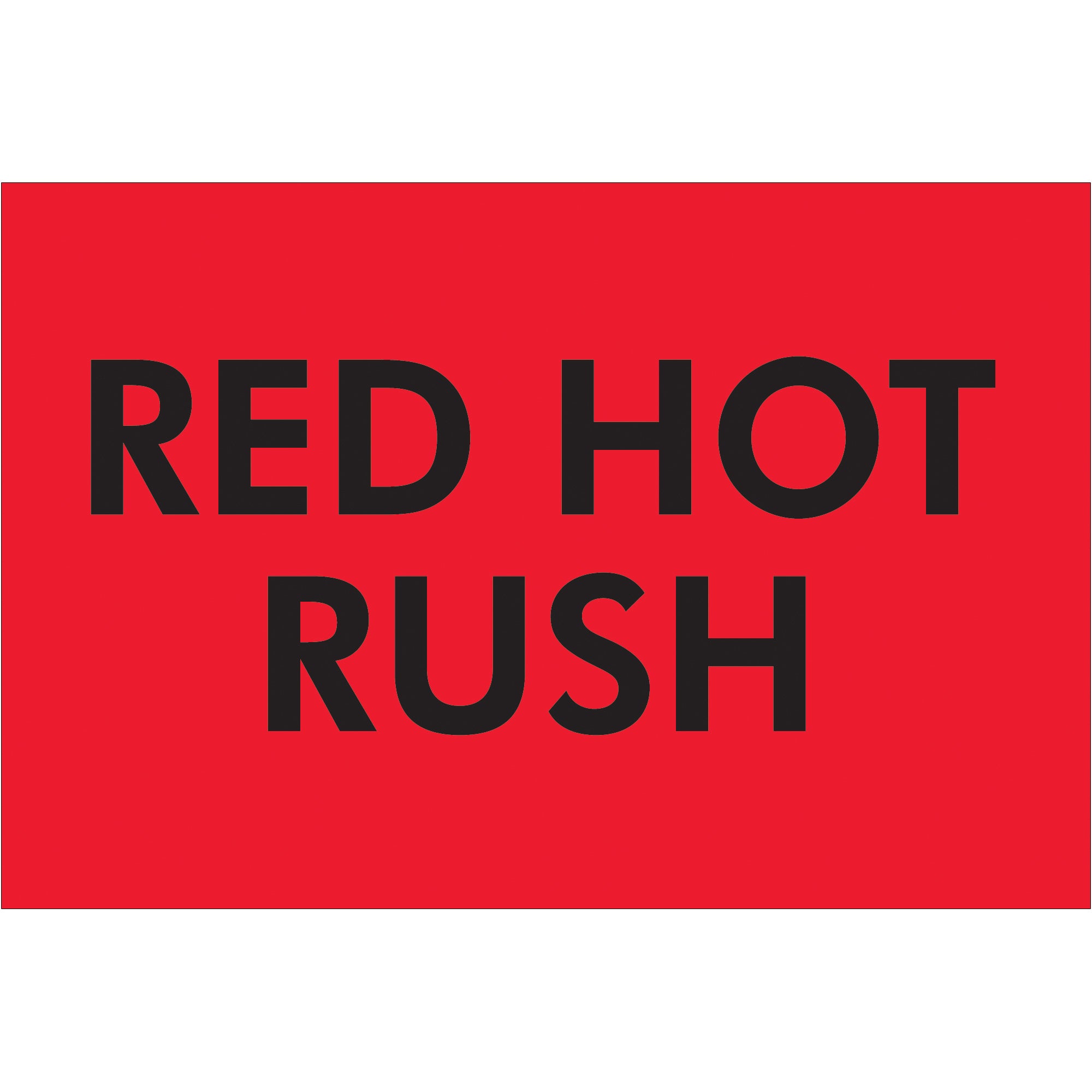 2 x 3" - "Red Hot Rush" (Fluorescent Red) Labels (DL3631) Roll Of 500