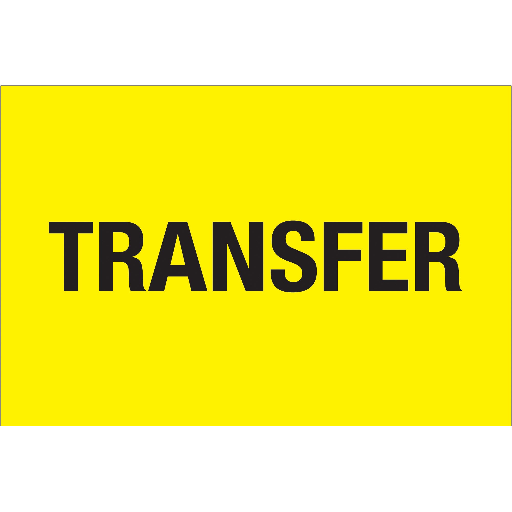 2 x 3" - "Transfer" (Fluorescent Yellow) Labels (DL1139) Roll Of 500