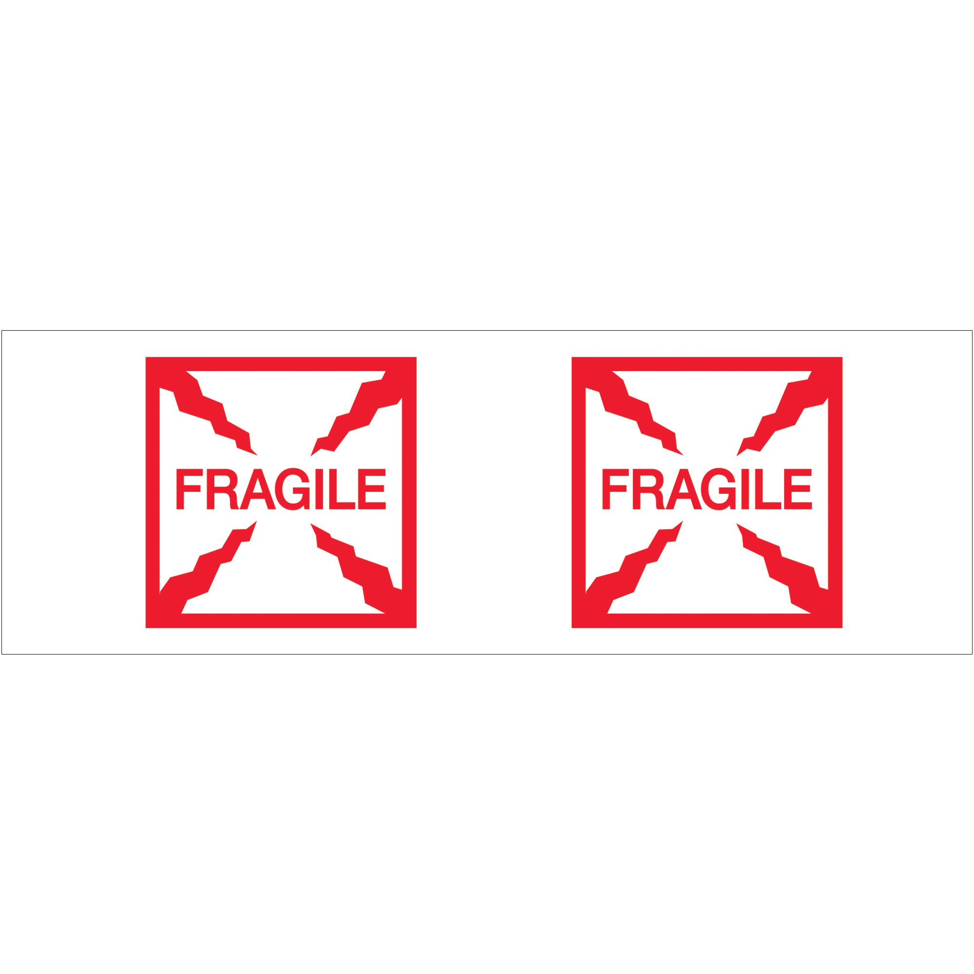 2" x 55 yds. - "Fragile (Box)" (6 Pack) Tape Logic Messaged Carton Sealing Tape (T901P216PK) Case Of 6