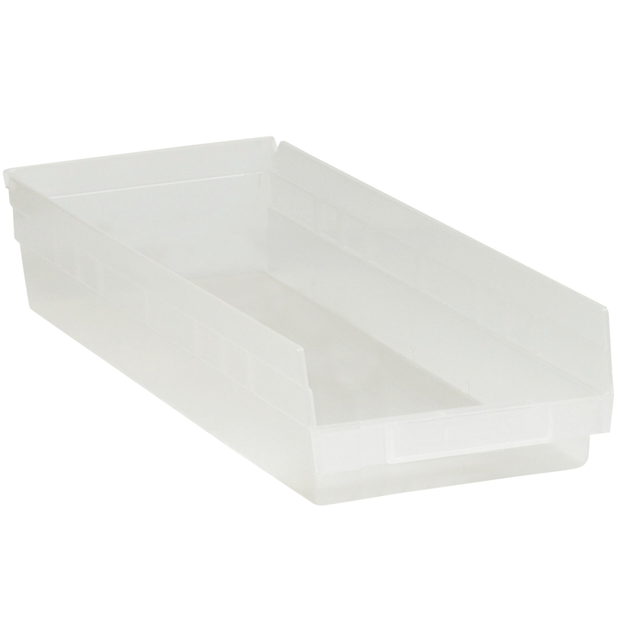 23 5/8 x 8 3/8 x 4" Clear Plastic Shelf Bin Boxes (BINPS123CL) Case Of 6