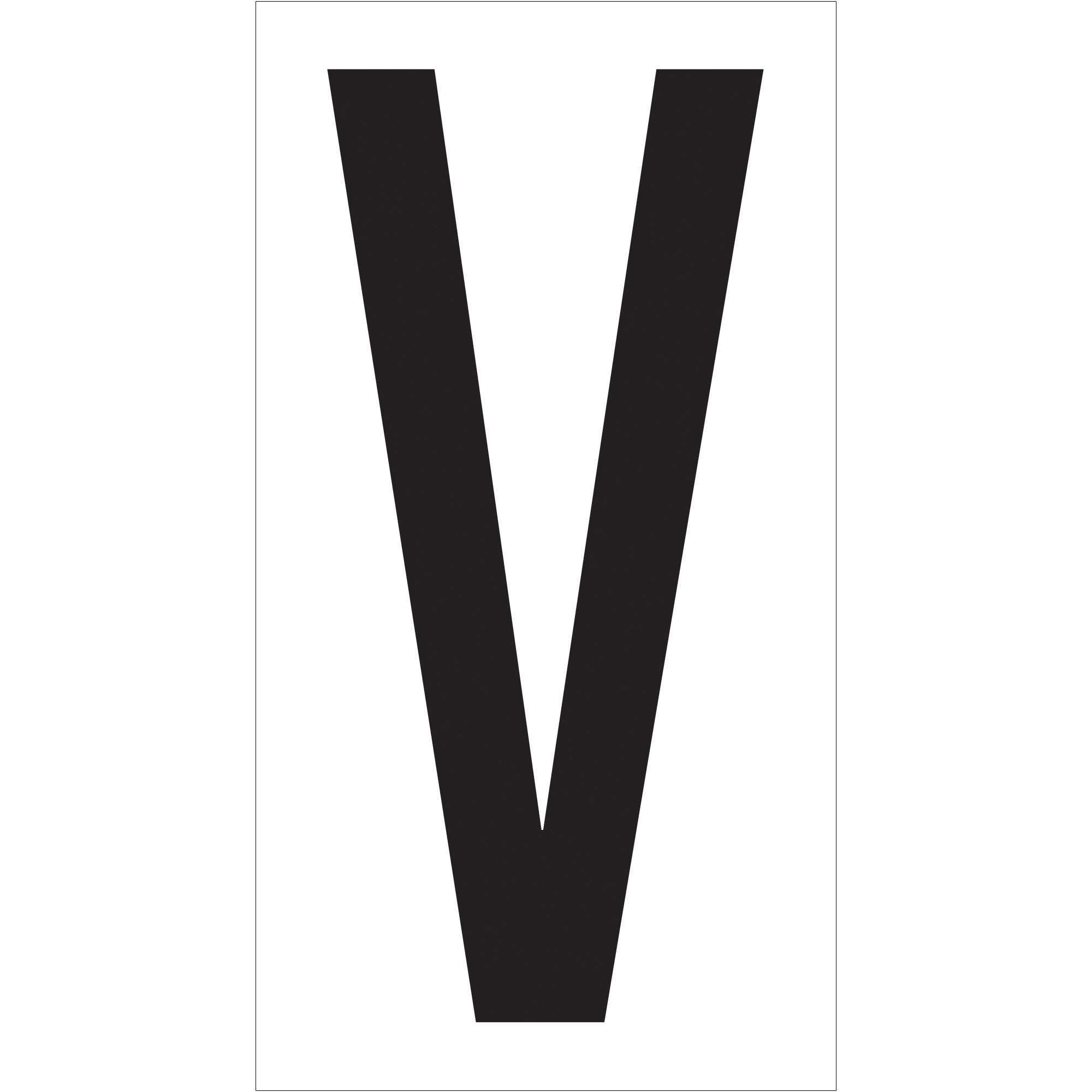 3 1/2" "V" Vinyl Warehouse Letter Labels (DL9310V) Case Of 50