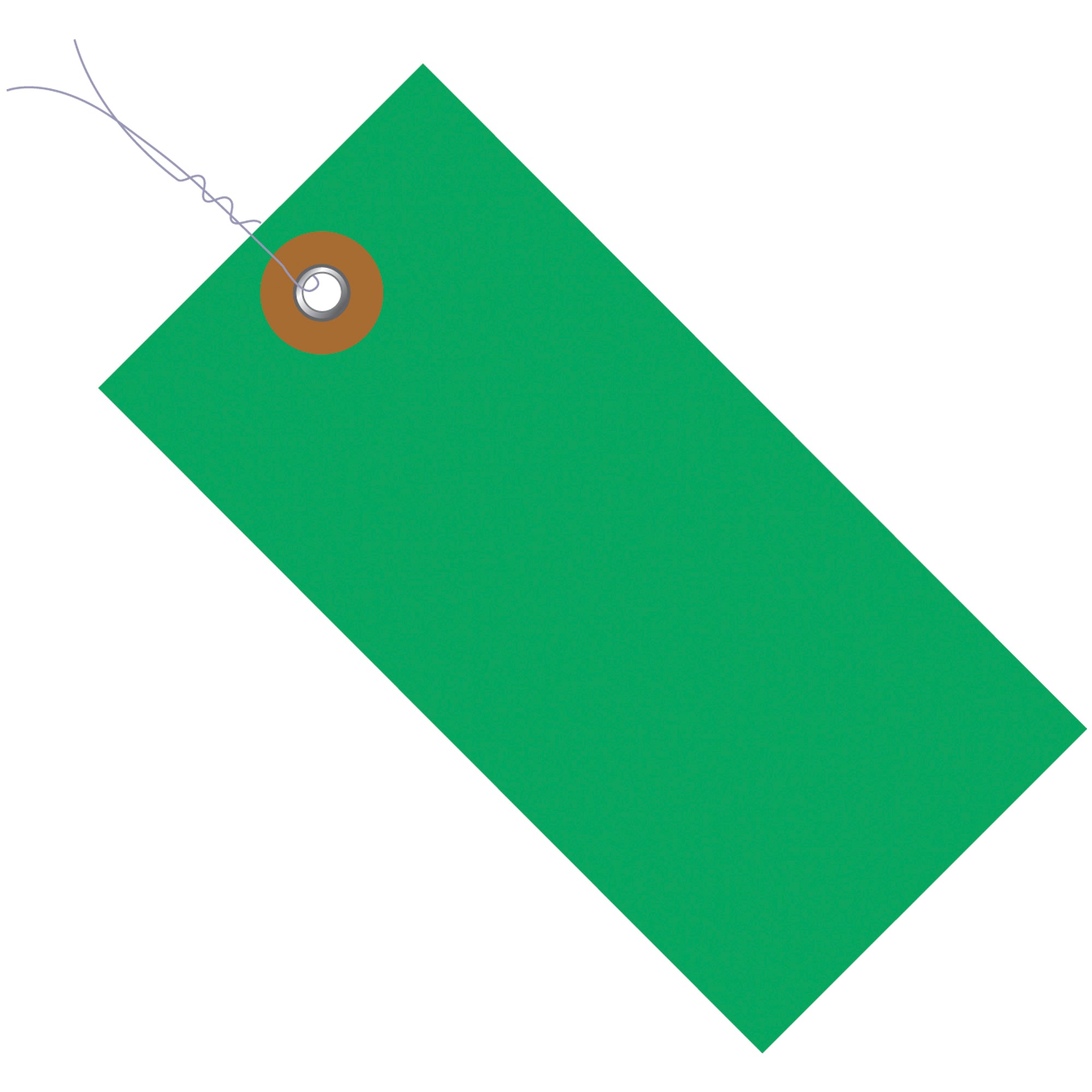 3 3/4 x 1 7/8" Green Tyvek Pre-Wired Shipping Tag (G14033C) Case Of 100