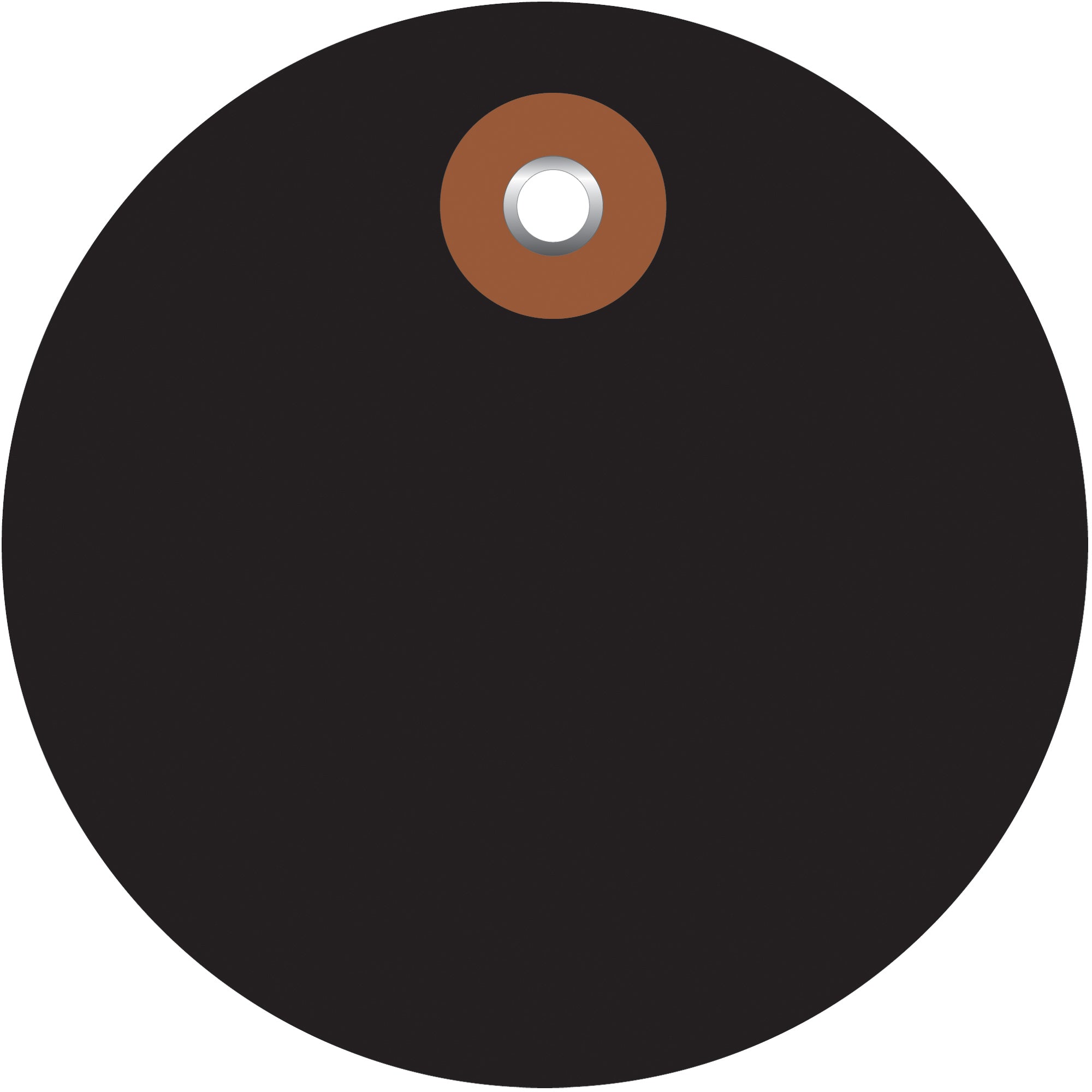 3" Black Plastic Circle Tags (G26072) Case Of 100